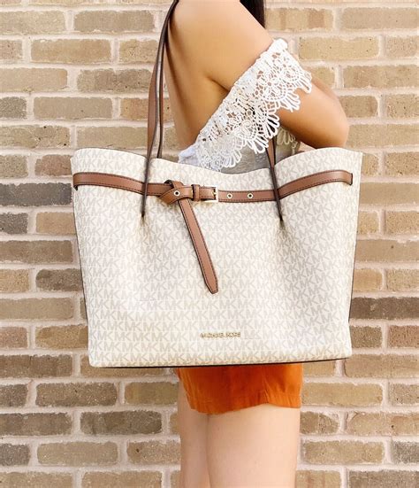 emilia large logo tote bag|michael kors emilia large tote.